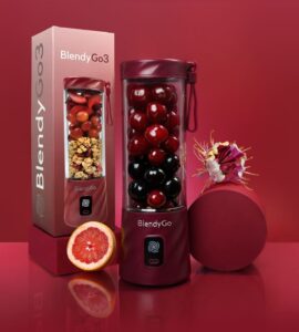 Turmixgépe vezeték nélküli blendygo 3 smoothie mixer burgundi